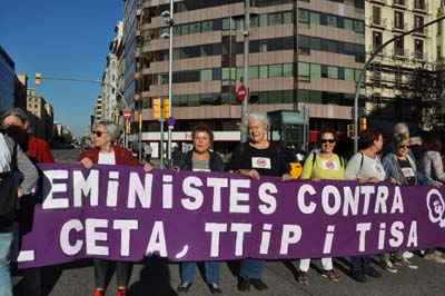 TTIP Pancarta lila